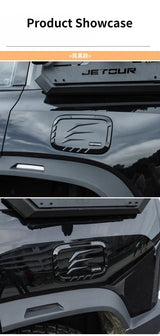 For Jetour Traveller T2 Exterior Car Fuel Tank Cap Decal Black Warrior Styling Accessory Car Interior Accessory OEM
