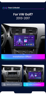 Wireless CarPlay Android Auto Head Unit for VW Golf 7