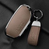 Aluminum Alloy Goatskin Car Key Case Cover for BMW G38 G12 F49 i20 G07 G08 1 5 7 Series x1 x5 x7 ix XM i7 M760 Keychain