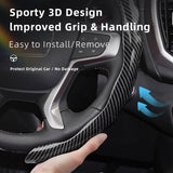 Fiber-Textured Steering Wheel Cover for GMC Truck Car Interior Accessory Hocasen