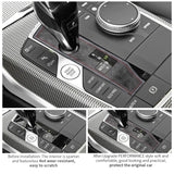 Top Suede Gear Shift Knob Panel Cover Trim Frame Sticker for BMW Series Car Interior Accessory OEM