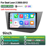 Android Head Unit 9 Inch GPS for Seat Leon 2 MK2