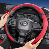 Sports Suede Wheel Cover for Perodua Myvi Axia Car Interior Accessory Hocasen