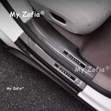 Rear Trunk Bumper Guard Cover Sticker Boot Plate For Zeekr 7X 2025 2026 Car Protector ABS Carbon fiber Decoration Accessories