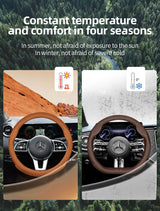 Breathable Leather Steering Wheel Cover for Mercedes C Car Interior Accessory Hocasen