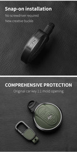 Metal and Leather Car Key Case Cover for Bmw Mini