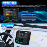 MP5 Marine Stereo Bluetooth Radio Waterproof for Boat UTV Car Interior Accessory AKAMATE