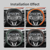 Perforated Leather Wheel Cover for Perodua Myvi Car Interior Accessory Hocasen