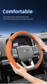 Kia Sporty Suede Split Snap-On Steering Wheel Cover