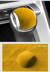 For Audi Q3 Q2 A1 Sport Gear Shift Knob Boot Decorative Trim Sticker Car Premium Interior Tuning Accessories Made of Alcantara