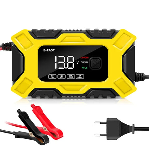 12V Car Battery Charger with Pulse Repair for Motorcycle 2018-2023 Car Interior Accessory EAFC