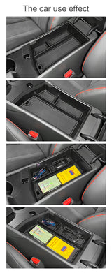 LHD for Hyundai Sonata 2024 N-line Armrest Storage Box Anti Dirt Pad Wireless Accessories Tidying Fit Left Hand Drive Armrest