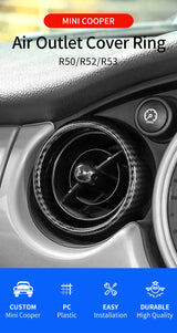 AC Outlet Panel Trim Decor for Mini Cooper R50 R53 Car Interior Accessory GMUNI
