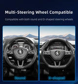Carbon Fiber Texture Steering Wheel Cover for Skoda
