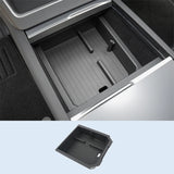 For Tesla Model 3 Highland Y Juniper Car Central Control Storage Box Double-layer Armrest Organizer Auto Interior Accessories