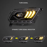 LED Projector Headlights for Ford Mustang 2010-2014 LED Ambient Light Vland