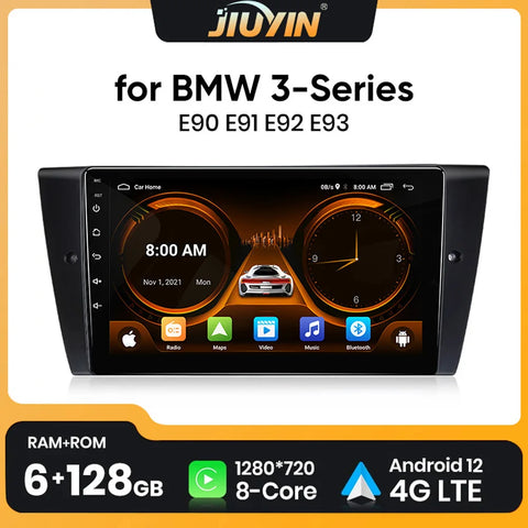 9-Inch Android Head Unit with Wireless CarPlay for BMW 3 Series Android Head Unit JIUYIN
