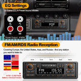 Retro Style 1Din MP3 Radio Bluetooth 5.1 EQ Fast Charge Car Interior Accessory AKAMATE