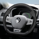 Breathable Leather Steering Cover for Renault Cars Car Interior Accessory Hocasen