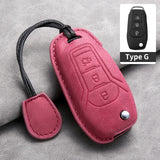 Car Key Cover For Ford Puma Grand C Max Focus Mondeo Kuga Fiesta Ecosport Transit Kuga Leather Car Key Case Cover