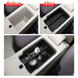 MG 4 MG4 2025+ Central Armrest Storage Box Stowing Tidying Car Tray ABS Organizer Accessories Black Central Armrest Storage B