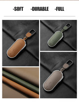 Aluminum Alloy Goatskin Car Key Case Cover For Aito M9 2024 Car Interior Accessory OEM
