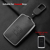 Metal and Leather Car Key Case Cover For Renault Clio Kadjar Capture Koleos Espace Master Talisman Talisman Scenic Protect Cover