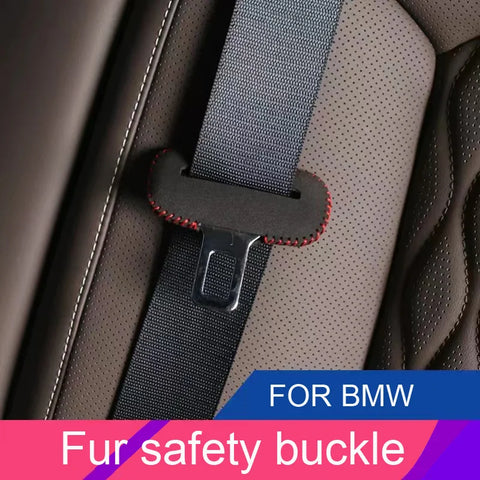Faux Fur Seat Belt Buckle Cover for BMW 3 Series Car Interior Accessory LINGLUYANG