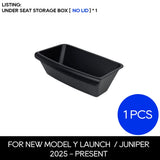 For Tesla New Model Y 2025 Launch Juniper Under Seat Storage Box Drawder With Lids ABS Interior Accessories