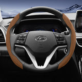Split Snap-On Suede Steering Wheel Cover for Hyundai