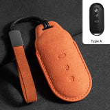 Suede Car Key Case Cover for Aito M9 2024 Car Key Protective Shell Accessories