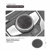 For Audi A3 S3 (2014-2019) Sport Car Multimedia Button Knob Cover Trim Sticker Anti Scratch
