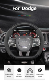 Suede Carbon Fiber Cover for Dodge Ram Car Interior Accessory Hocasen
