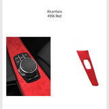 For BMW 3 Series F30 F31 F34 F35 3GT Car Center Console Multimedia Panel Trim Frame Sticker Interior Accessory Made of Alcantara