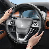 Carbon Fiber Wheel Cover with Wave Design Lincoln Car Interior Accessory Hocasen