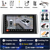 9-Inch QLED Android Head Unit for Toyota RAV4 2018–2023