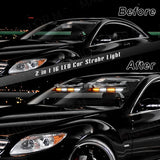 32 LED Emergency Strobe Light Bar Universal Windshield Car Interior Accessory MAGIC COLORM