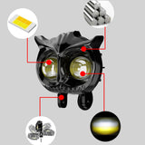 Motorcycle Car LED Headlight Owl Design Auxiliary Spotlight Off-Road Work Light Driving Fog Lamp For ATV Scooter UTV LED Head