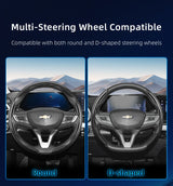 Carbon Fiber Texture Steering Wheel Cover for Chevy Silverado