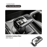 For Chevrolet Silverado (2022-2023) Carbon Fiber Center Console Gear Shift Knob Cover