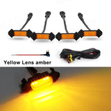 LED Grille Warning Light for Toyota Tacoma 2016 Car Interior Accessory MAGIC COLORM Yellow Lens Amber