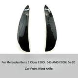 For Mercedes Benz E Class E300L E43 AMG E200L 16-20 Car Front Wind Knife Sticker Optimized Airflow Exterior Accessories Exter