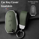 Citroen C5 X C4L C6 C3-XR AIRCROSS 308 408 508 2008 3008 4008 5008 DS 5LS 4S Metal and Leather Car Key Case Cover