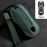 Suede Car Key Case Cover for Porsche Cars