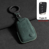 Suede Car Remote Key Case Cover for Volkswagen Golf