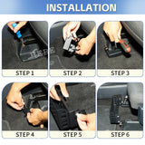 Under-Seat Storage Box Alloy for Ford F150 2015-2026 Car Interior Accessory HEBE