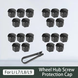 For Li LiXiang L7 L8 L9 2022 2023 ABS Wheel Hub Screw Cap Protection Cover