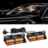 2-in-1 LED Emergency Strobe Warning Light Bar Kit LED Ambient Light MAGIC COLORM Yellow