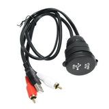 Waterproof AUX USB Extension Cable for 12V-24V Vehicles Car Interior Accessory AKAMATE Cable