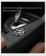 For BMW 4 Series F32 F33 F36 Center Console Multimedia Panel Trim Frame Sticker Car Interior Tuning Accessory Made of Alcanta